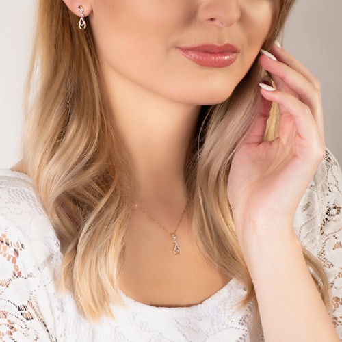 Kolczyki Savicki: złote, diamenty